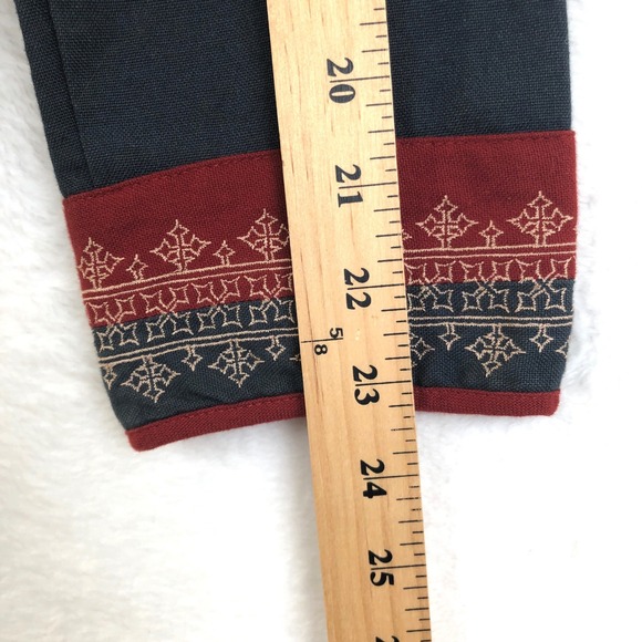 VTG The Territory Ahead Embroidered Jacket Women's Sz M Blue Red Cotton Button - Picture 9 of 10